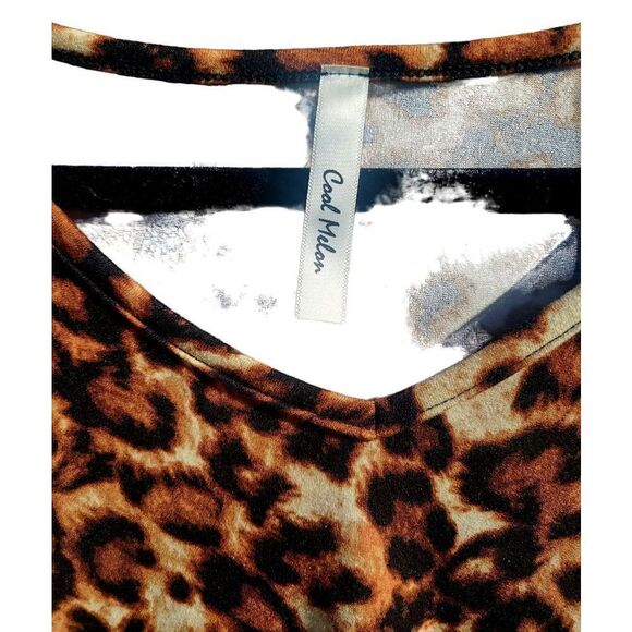 Cool Madden Leopard blouse size Medium. - Picture 3 of 9